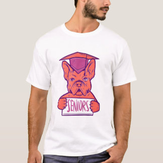 French Bulldog Senior Graduation Cute Dog T-Shirt