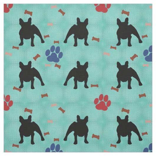 French Bulldog Shadow Stoff (Muster)