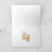 French Bulldog Shares A Beer Karte (Innenseite)