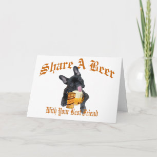 French Bulldog Shares A Beer Karte