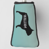 French Bulldog Silhouette Individuelle Name Golf Headcover (Rotieren 90)