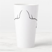 French Bulldog Silhouette Latte Tasse (Vorderseite)