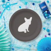 French Bulldog Silhouette Party Pappteller (Party)