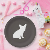 French Bulldog Silhouette Party Pappteller (Party)