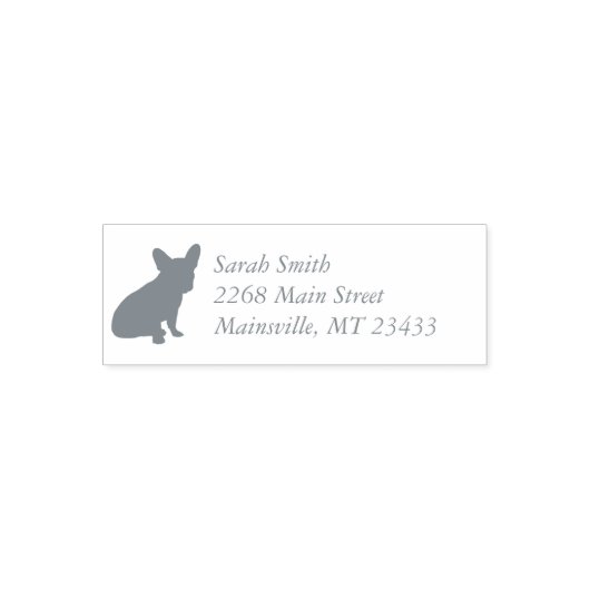 French Bulldog Silhouette Party Permastempel (Design)