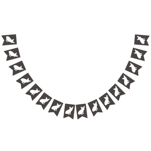 French Bulldog Silhouette Party Wimpelkette (Alle)