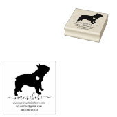 French Bulldog Silhouette Puppy Gummistempel (Stempel)