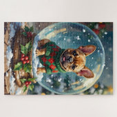 French Bulldog Snow Globe Christmas Sweater Puzzle (Horizontal)