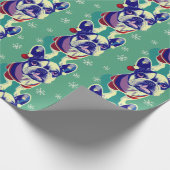French Bulldog Snowflakes Weihnachtsfeiertag Geschenkpapier (Ecke)