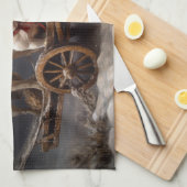 French Bulldog Snowy Sleigh Weihnachtsdekor Geschirrtuch (Viertel Falte)