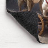 French Bulldog Snowy Sleigh Weihnachtsdekor Mousepad (Ecke)