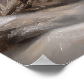 French Bulldog Snowy Sleigh Weihnachtsdekor Poster (Ecke)