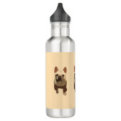 French Bulldog, Soft Peach Edelstahlflasche (Links)