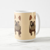 French Bulldog, Soft Peach Kaffeetasse (VorderseiteRechts)