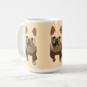 French Bulldog, Soft Peach Kaffeetasse (Vorderseite Links)