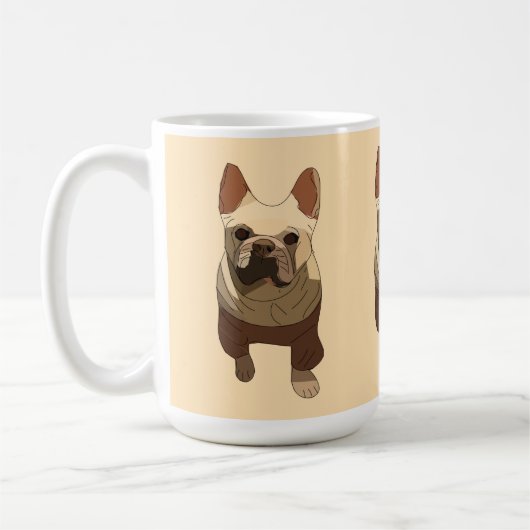 French Bulldog, Soft Peach Kaffeetasse (Links)