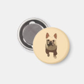 French Bulldog, Soft Peach Magnet (Vorderseite/Rückseite)