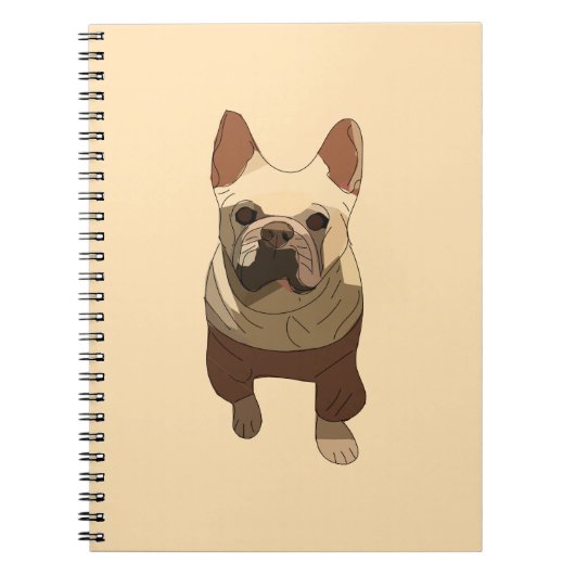 French Bulldog, Soft Peach Notizblock (Vorderseite)