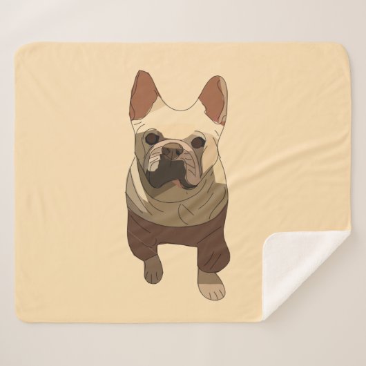 French Bulldog, Soft Peach Sherpadecke (Vorderseite (Horizontal))