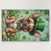 French Bulldog St Patrick’s Day Cute Lucky Dog Puzzle (Horizontal)