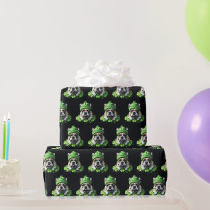 French Bulldog St. Patrick's Day Kleeblatt Glück Geschenkpapier