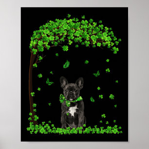 French Bulldog St Patricks Day Lover Irish Shamroc Poster