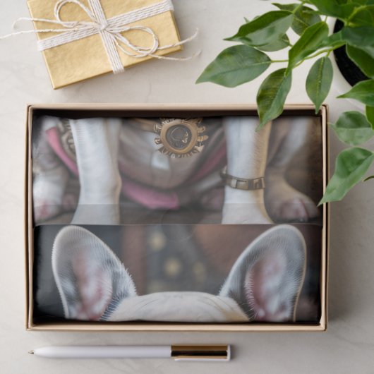 French Bulldog steampunk Puppy Seidenpapier (Geschenk)