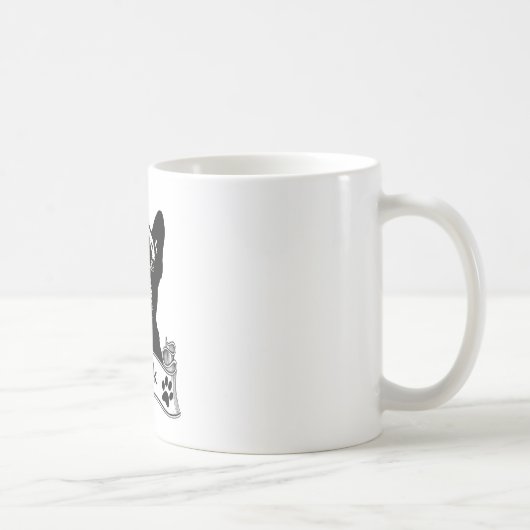 French Bulldog Stencil Personalisiert Kaffeetasse (Rechts)