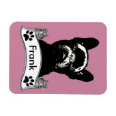 French Bulldog Stencil Personalisiert Magnet (Horizontal)