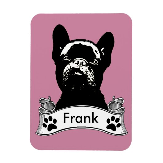 French Bulldog Stencil Personalisiert Magnet (Vertikal)