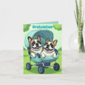 French Bulldog Stroller Karte (Vorderseite)