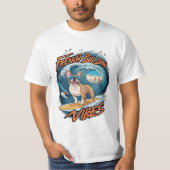 French Bulldog Surfing Frenchie Splash T-Shirt (Vorderseite)