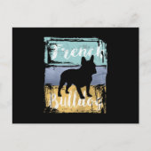 French Bulldog T-Shirt - Retro French Bulldog Dog Postkarte (Vorderseite)