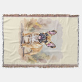 French Bulldog Tan Fawn-Colored Cute Frenchie Dog Decke (Vorderseite)