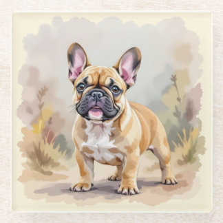 French Bulldog Tan Fawn-Colored Cute Frenchie Dog Glasuntersetzer