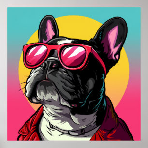 French Bulldog Tarot Card Poster - Tarot für Teleg