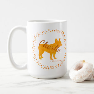 French Bulldog Tasse Personalisiert Pastell Orange