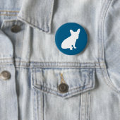 French Bulldog Themenparty - Baby Dusche blau Button (Beispiel)