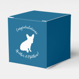 French Bulldog Themenparty - Baby Dusche blau Geschenkschachtel