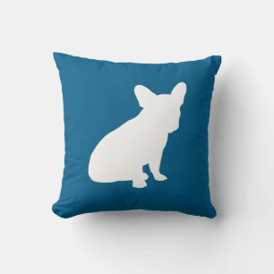 French Bulldog Themenparty - Baby Dusche blau Kissen
