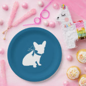 French Bulldog Themenparty - Baby Dusche blau Pappteller (Party)