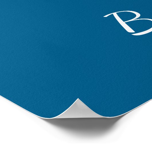 French Bulldog Themenparty - Baby Dusche blau Poster (Ecke)