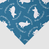 French Bulldog Themenparty - Baby Dusche blau Seidenpapier (Detail)