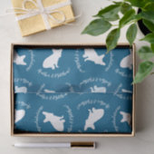 French Bulldog Themenparty - Baby Dusche blau Seidenpapier (Geschenk)