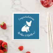 French Bulldog Themenparty - Baby Dusche blau Serviette (Beispiel)