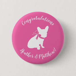 French Bulldog Themenparty - Babydusche pink Button