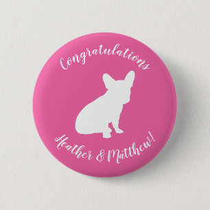 French Bulldog Themenparty - Babydusche pink Button