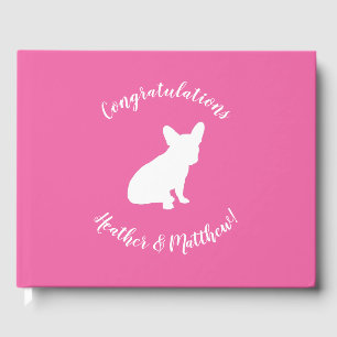 French Bulldog Themenparty - Babydusche pink Gästebuch