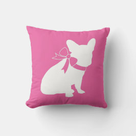 French Bulldog Themenparty - Babydusche pink Kissen