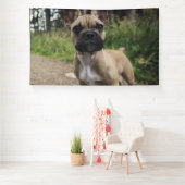 French Bulldog Throw Pillow Banner (Insitu)
